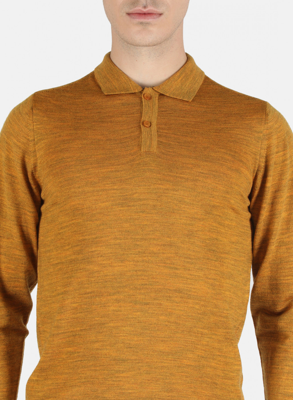 Men Yellow Solid T-Shirt