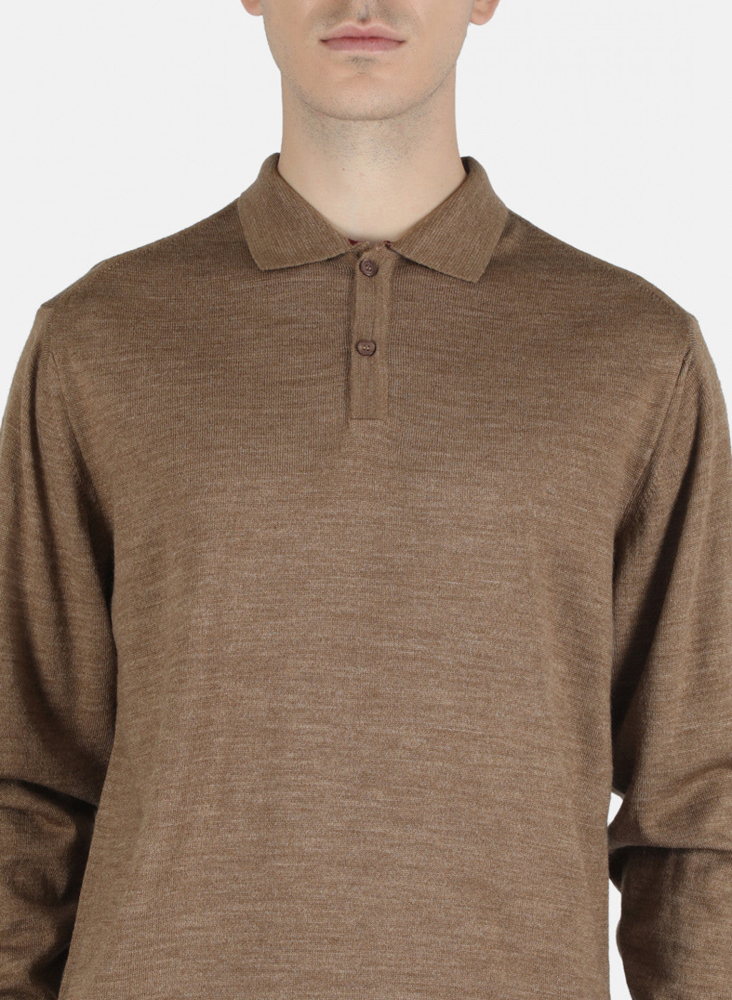 Men Khaki Solid T-Shirt