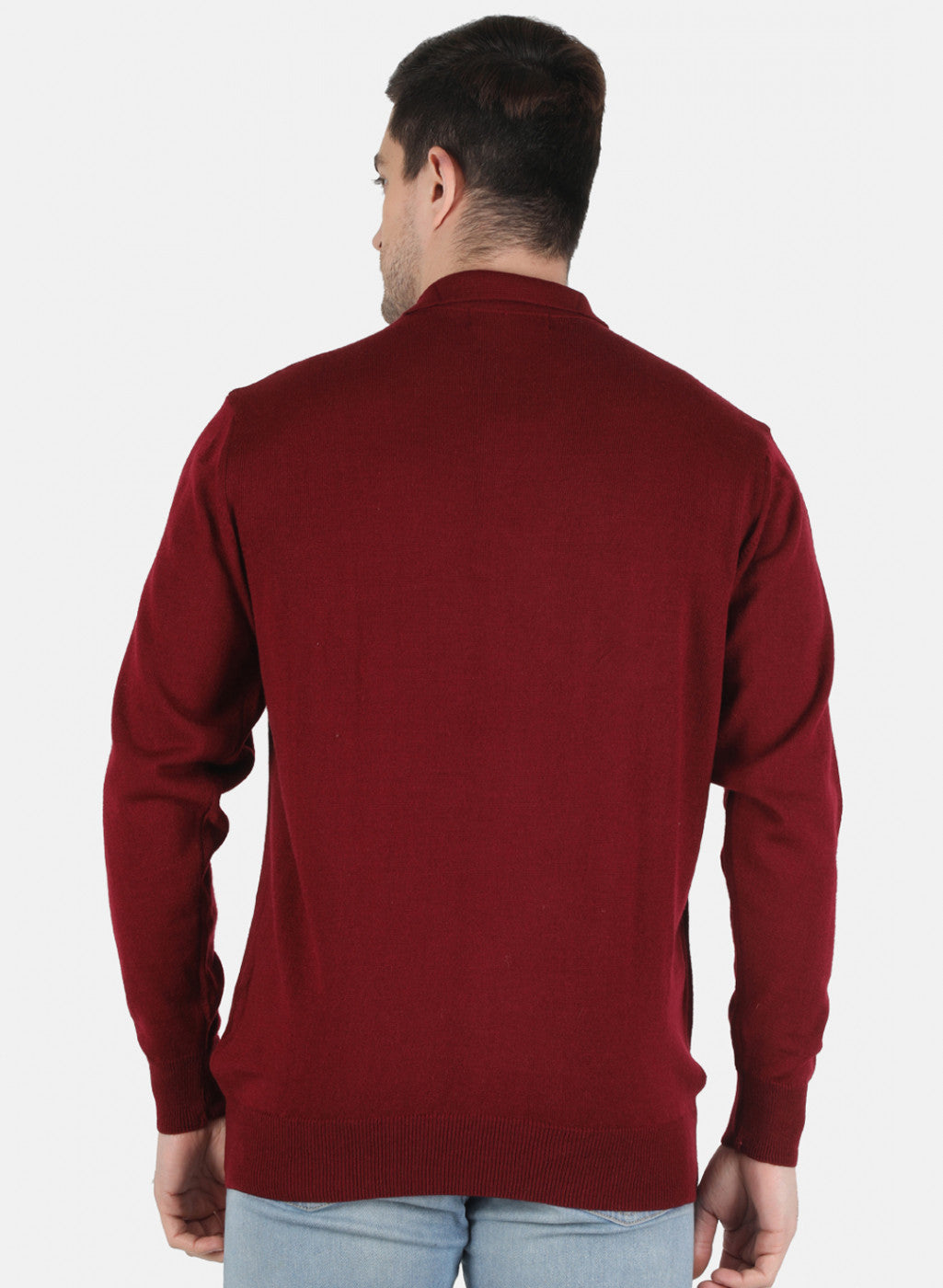 Men Maroon Solid T-Shirt