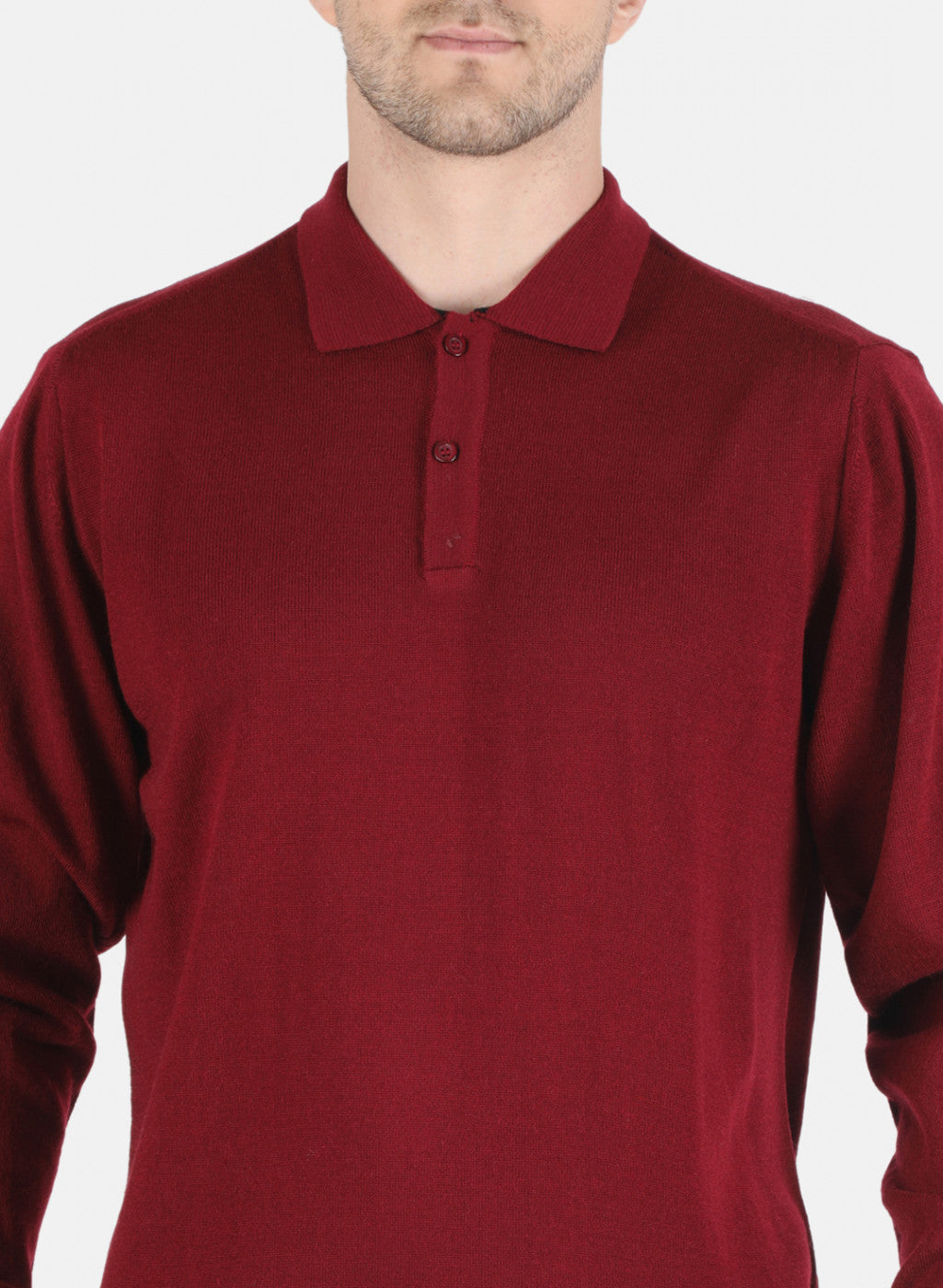 Men Maroon Solid T-Shirt