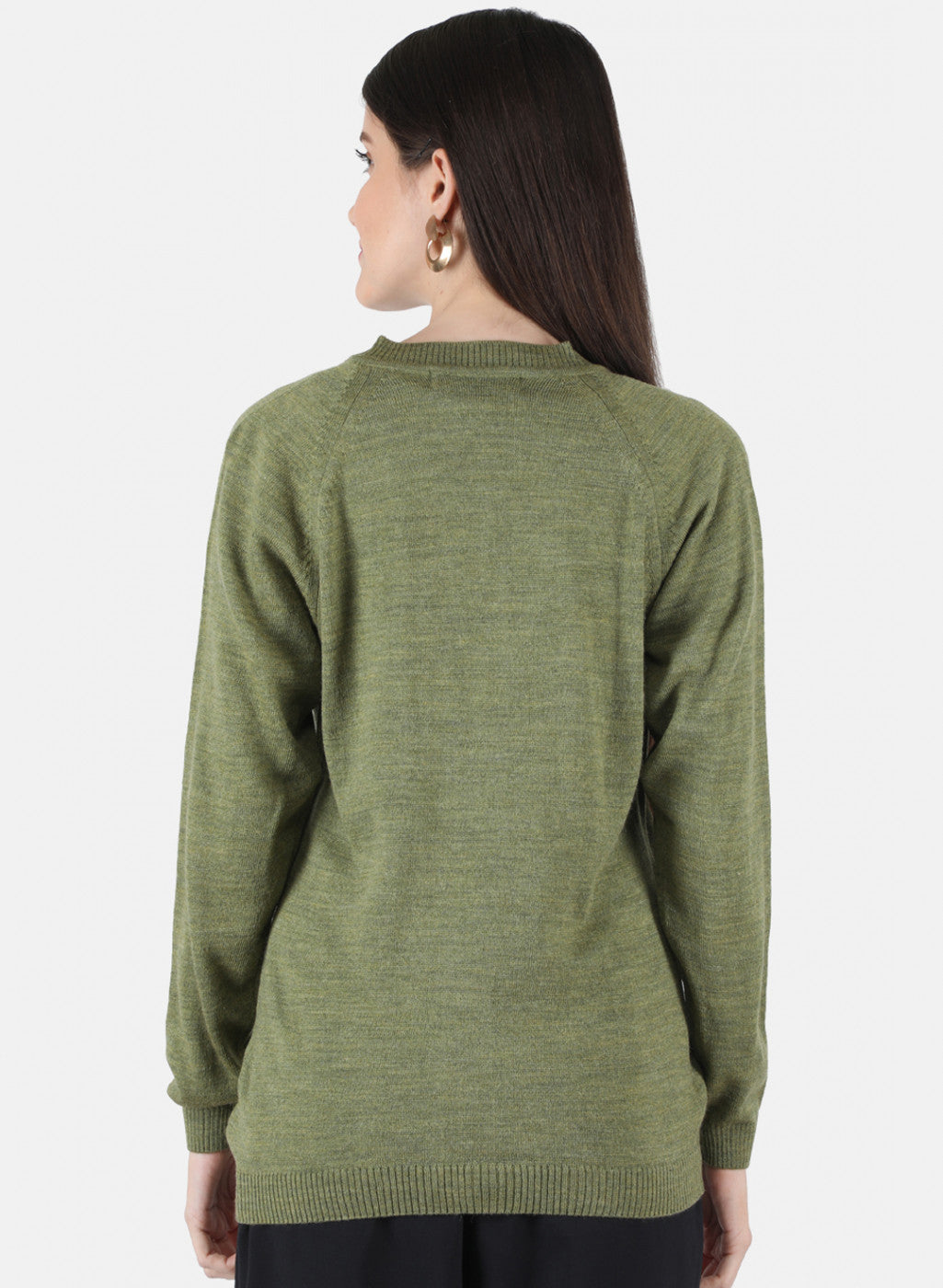 Women Olive Solid Cardigan