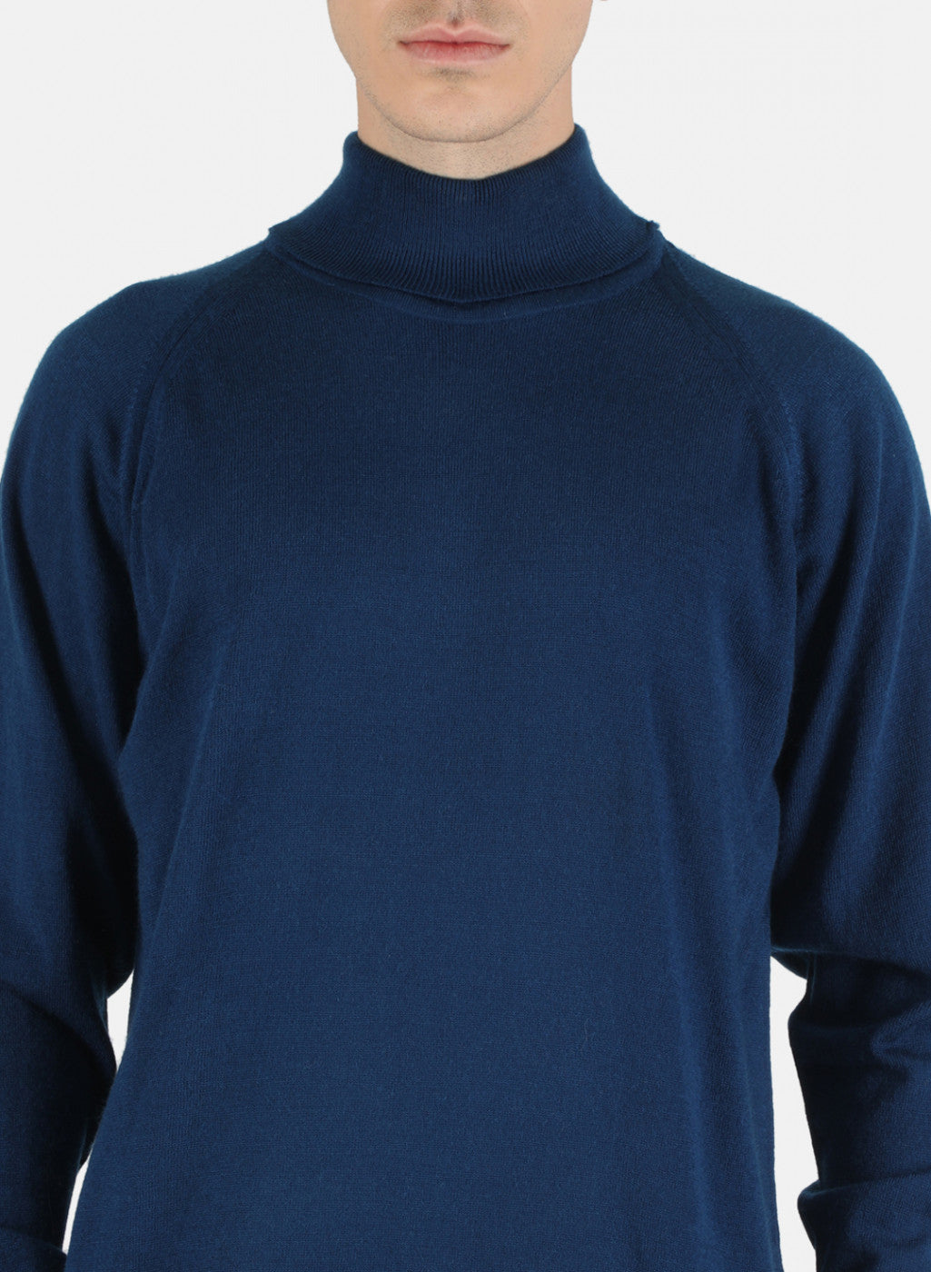 Men Blue Solid Pullover