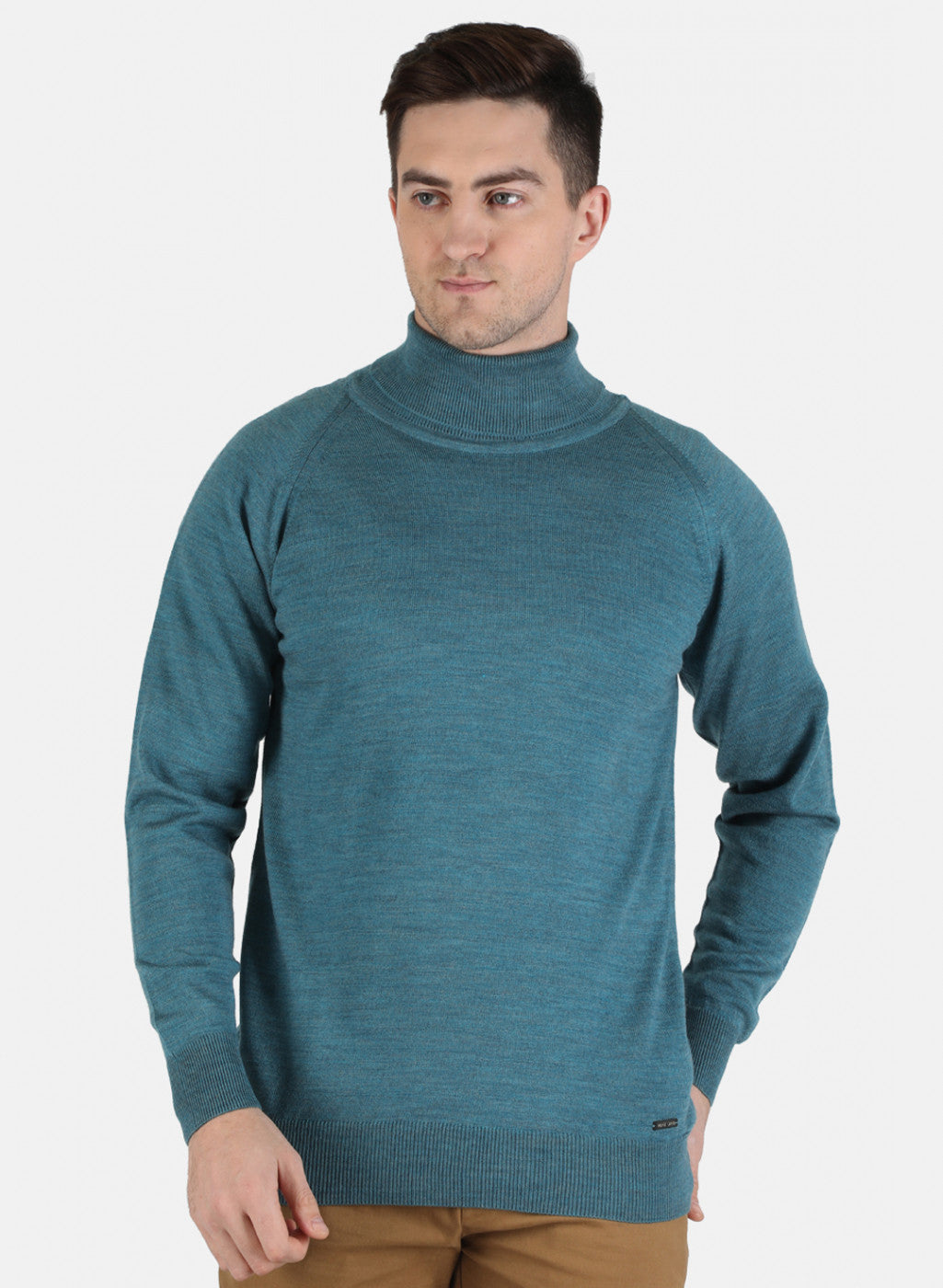 Men Green Solid Pullover