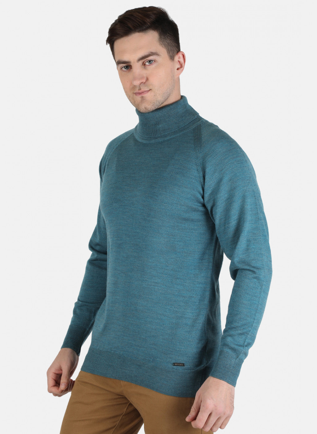 Men Green Solid Pullover