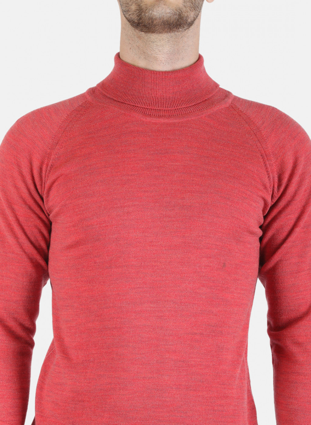 Men Red Solid Pullover