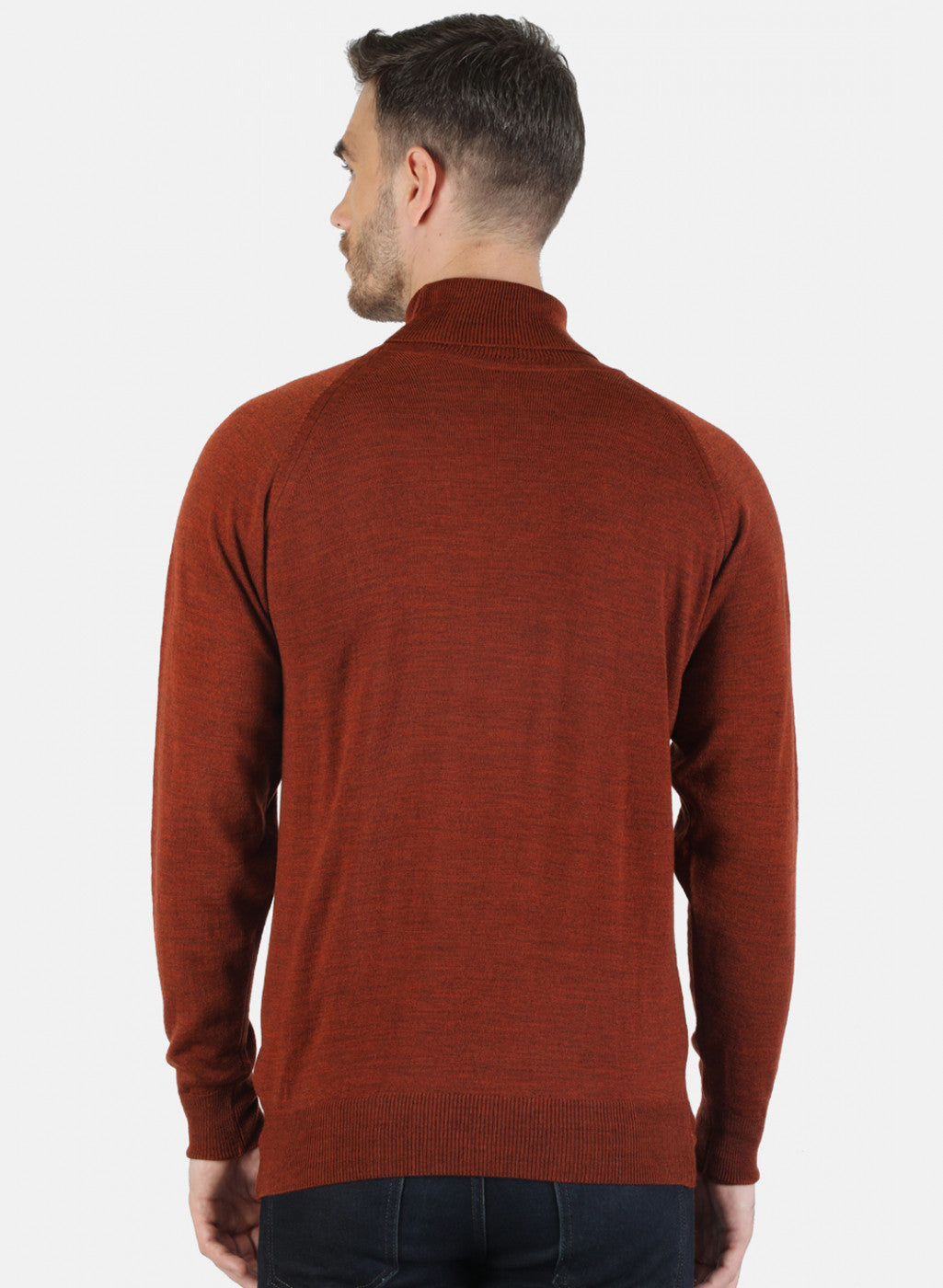 Men Brown Solid Pullover