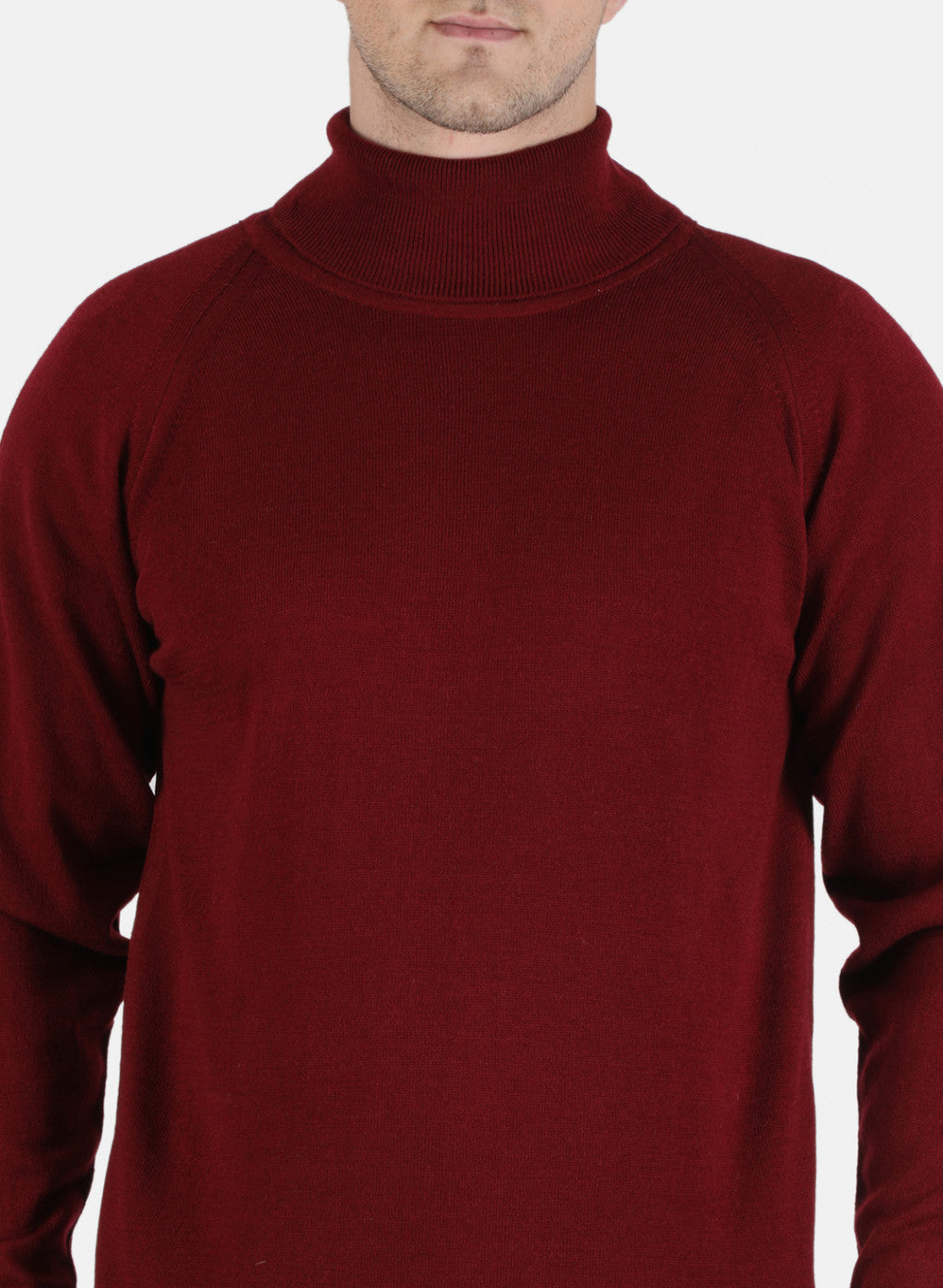 Men Maroon Solid Pullover