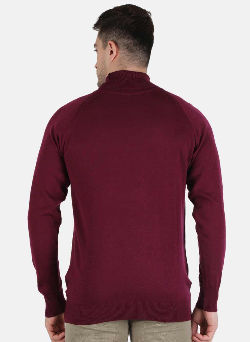 Men Purple Solid Pullover