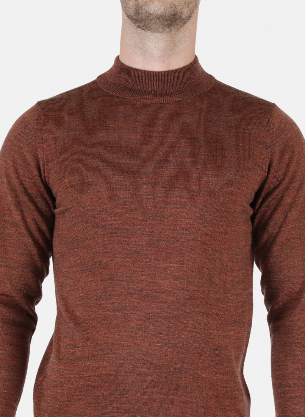 Men Brown Solid Pullover