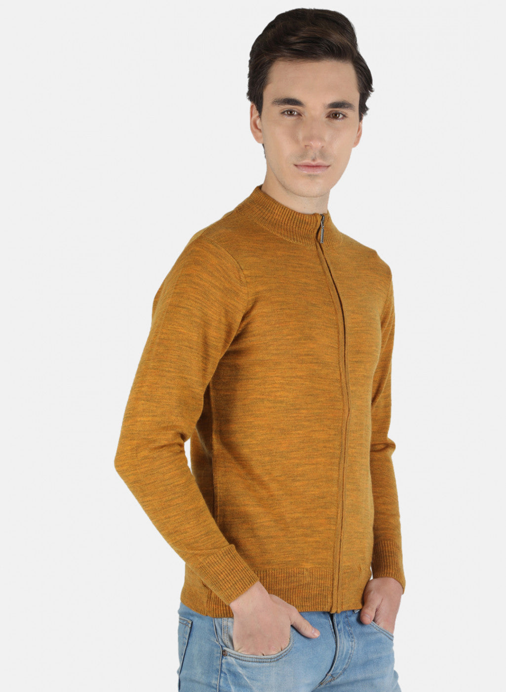 Men Yellow Solid Pullover