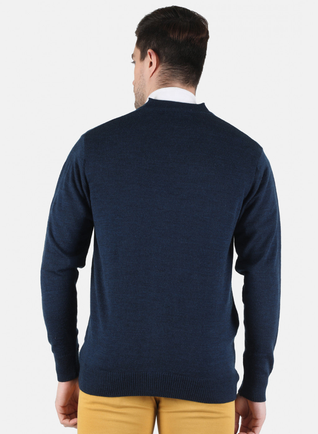 Men NAvy Blue Solid Cardigan