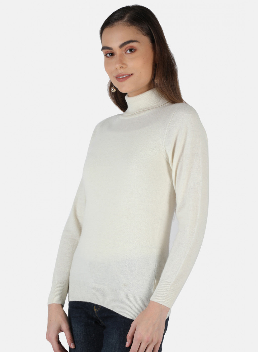 Women White Solid Top