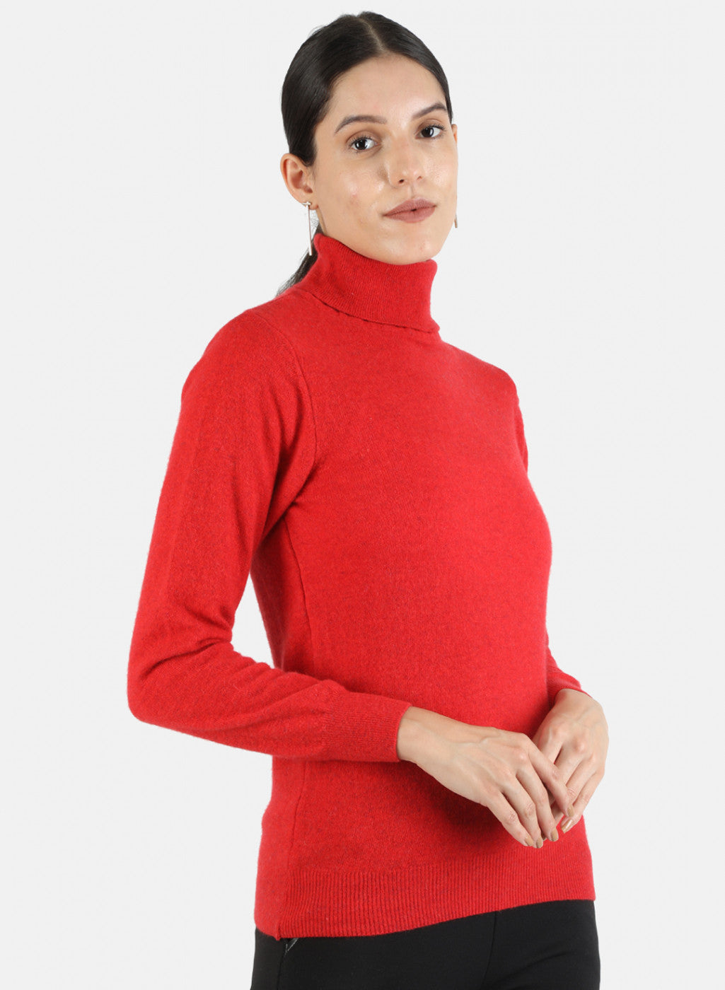 Women Red Solid Top