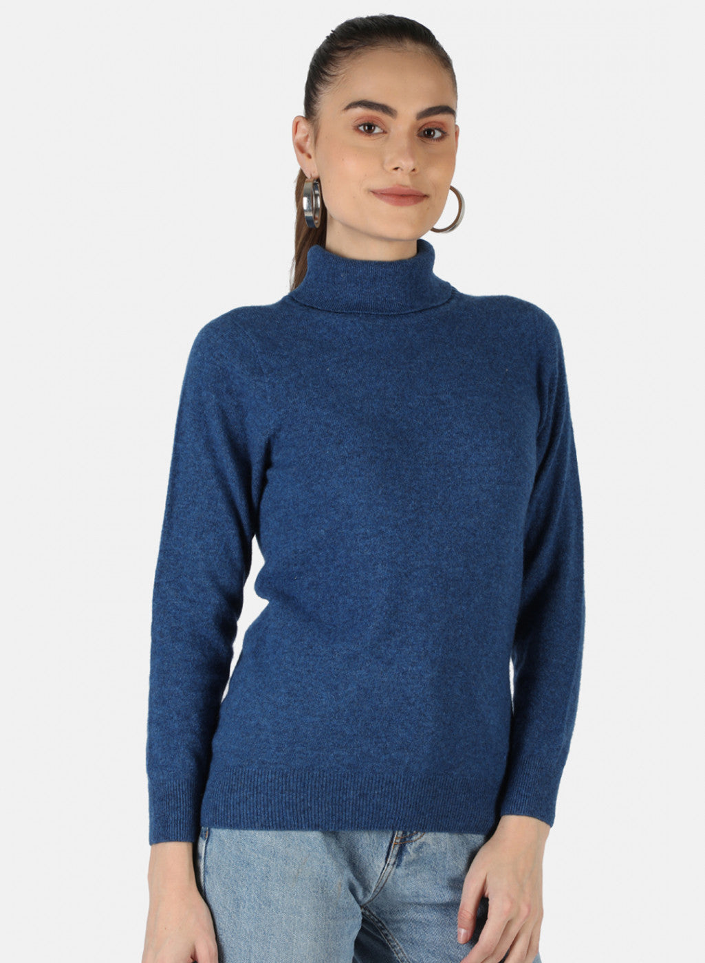 Women Blue Solid Top