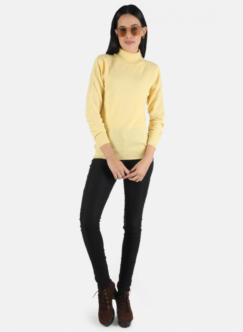 Women Yellow Solid Top