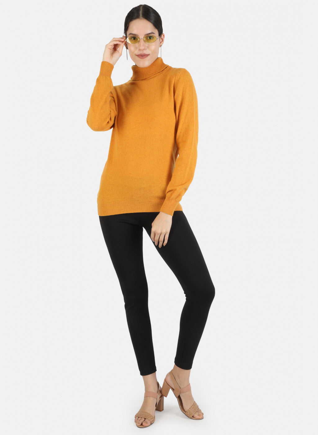 Women Yellow Solid Top