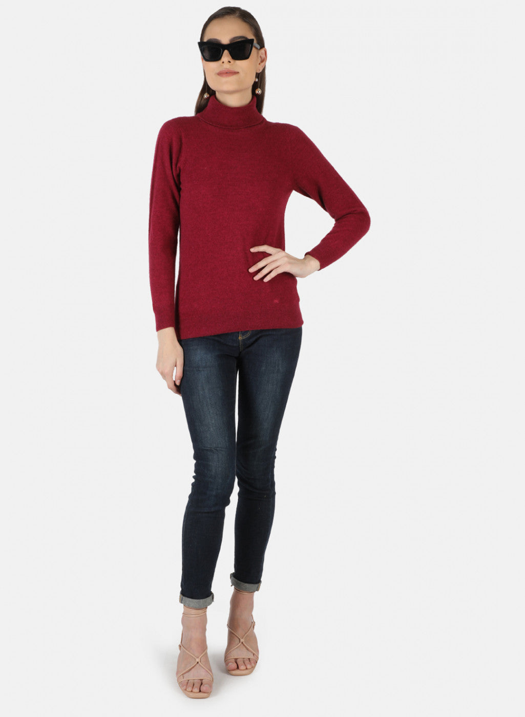 Women Red Solid Top