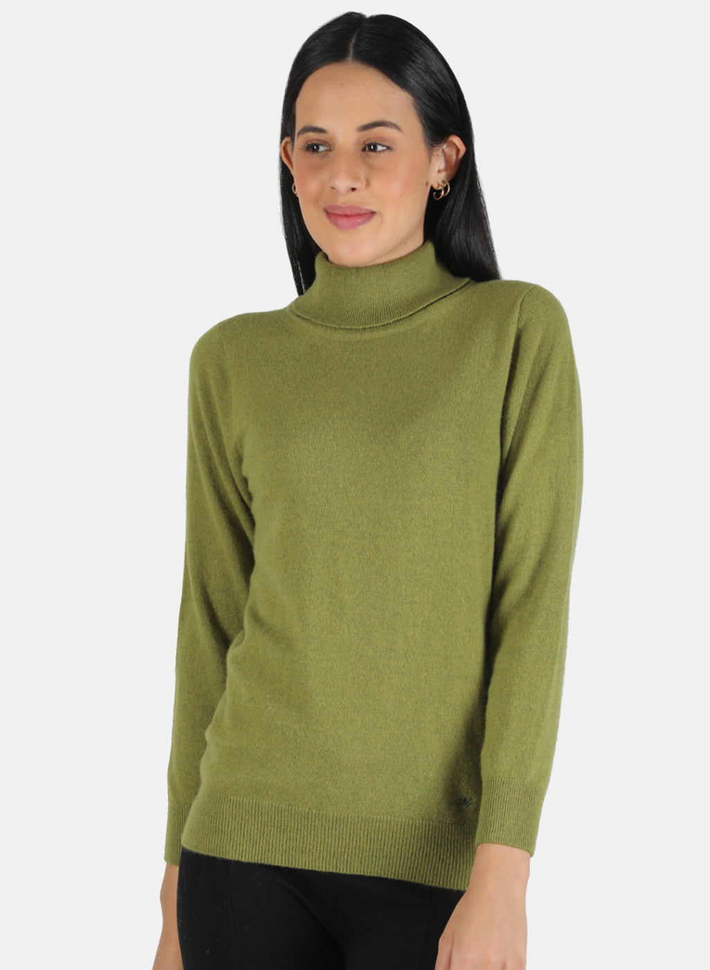 Women Green Solid Top