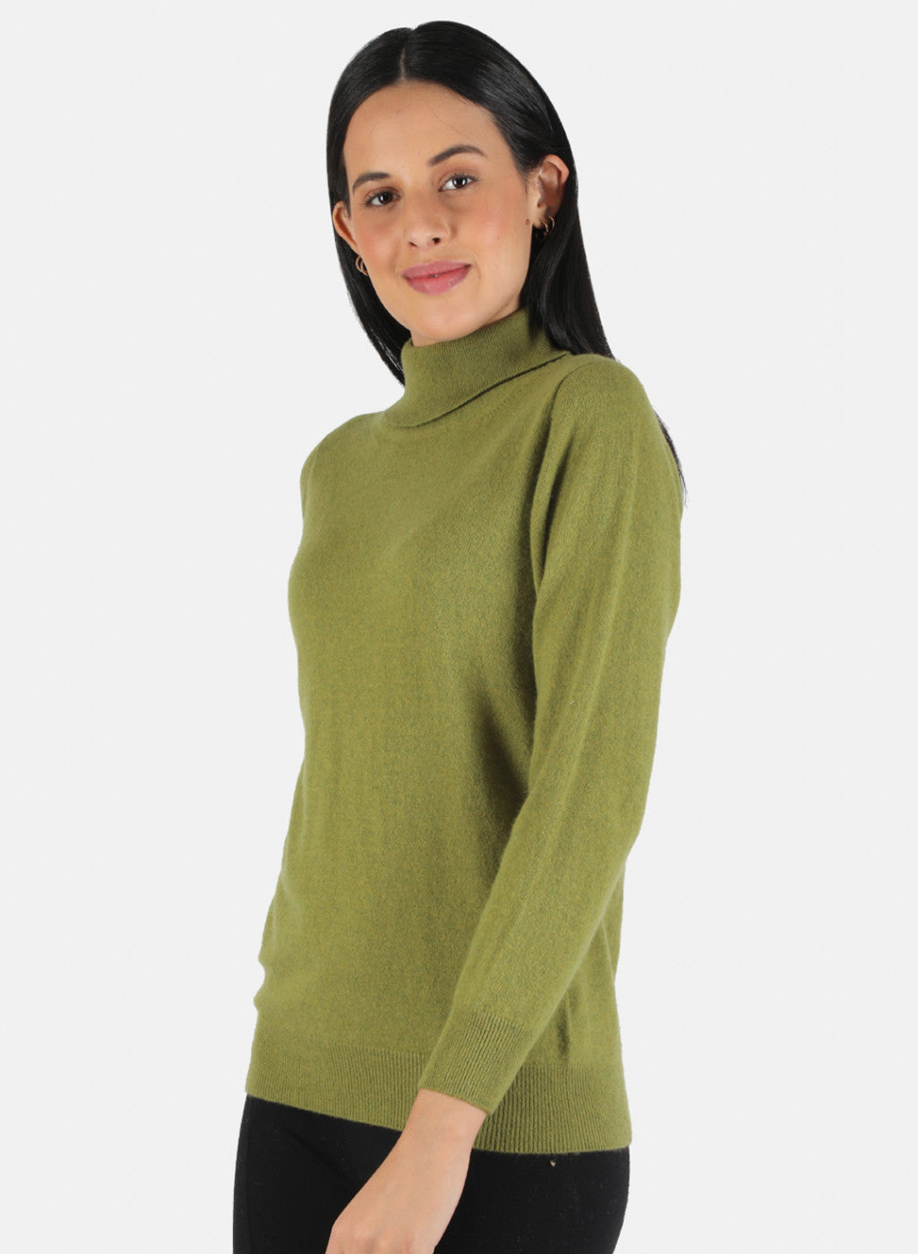 Women Green Solid Top