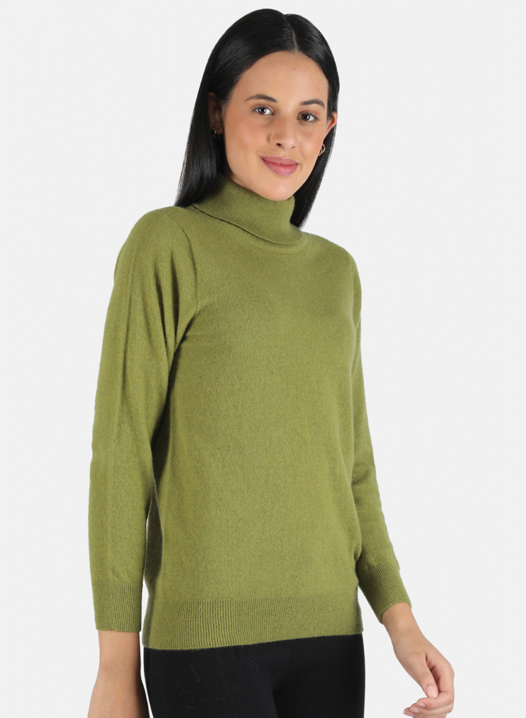 Women Green Solid Top