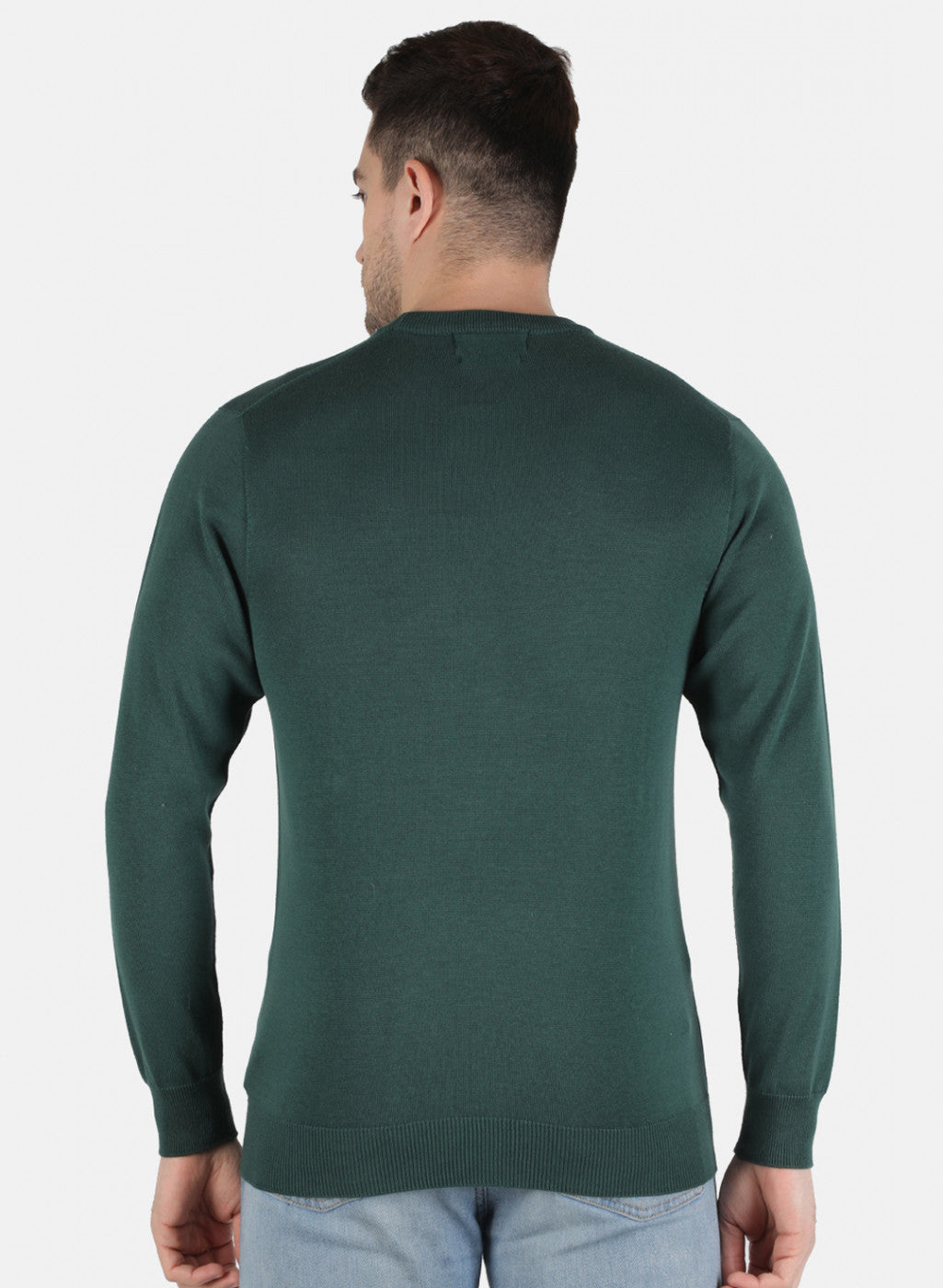 Men Green Solid Pullover