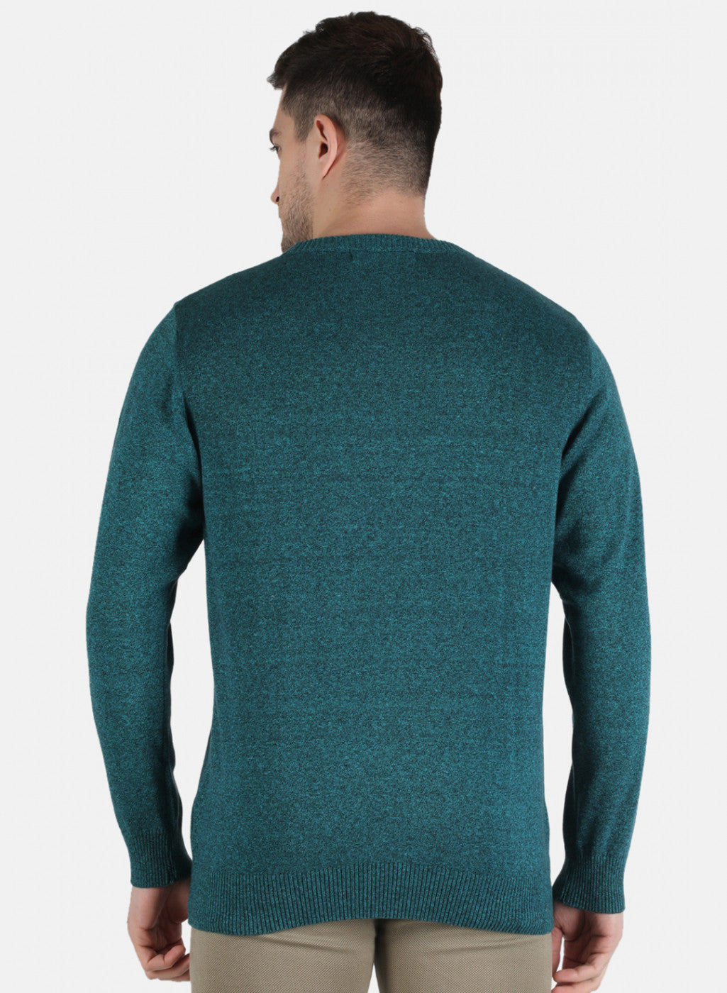 Men Green Solid Pullover