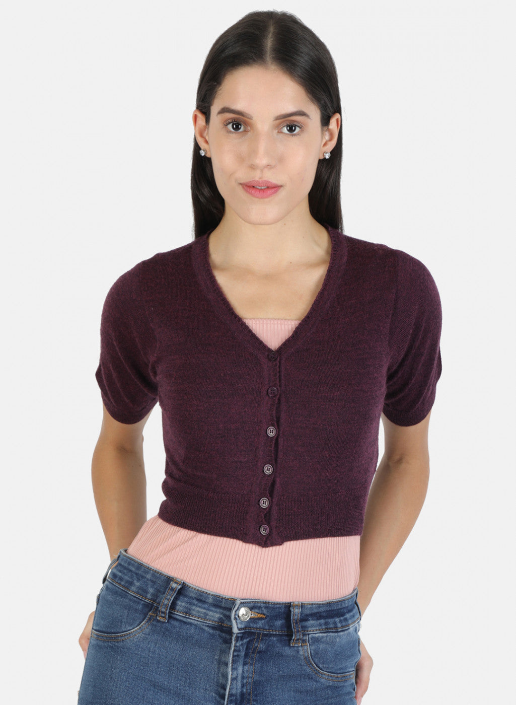 Women Maroon Solid Blouse