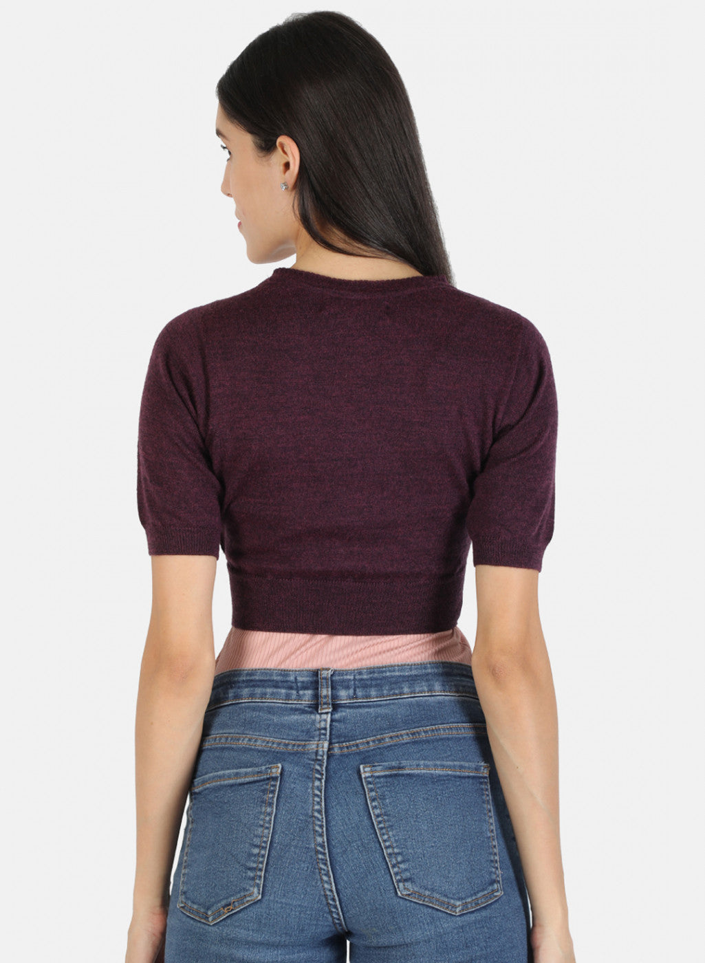 Women Maroon Solid Blouse