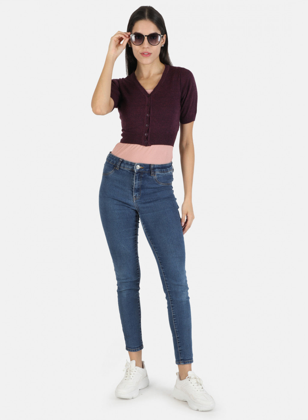 Women Maroon Solid Blouse