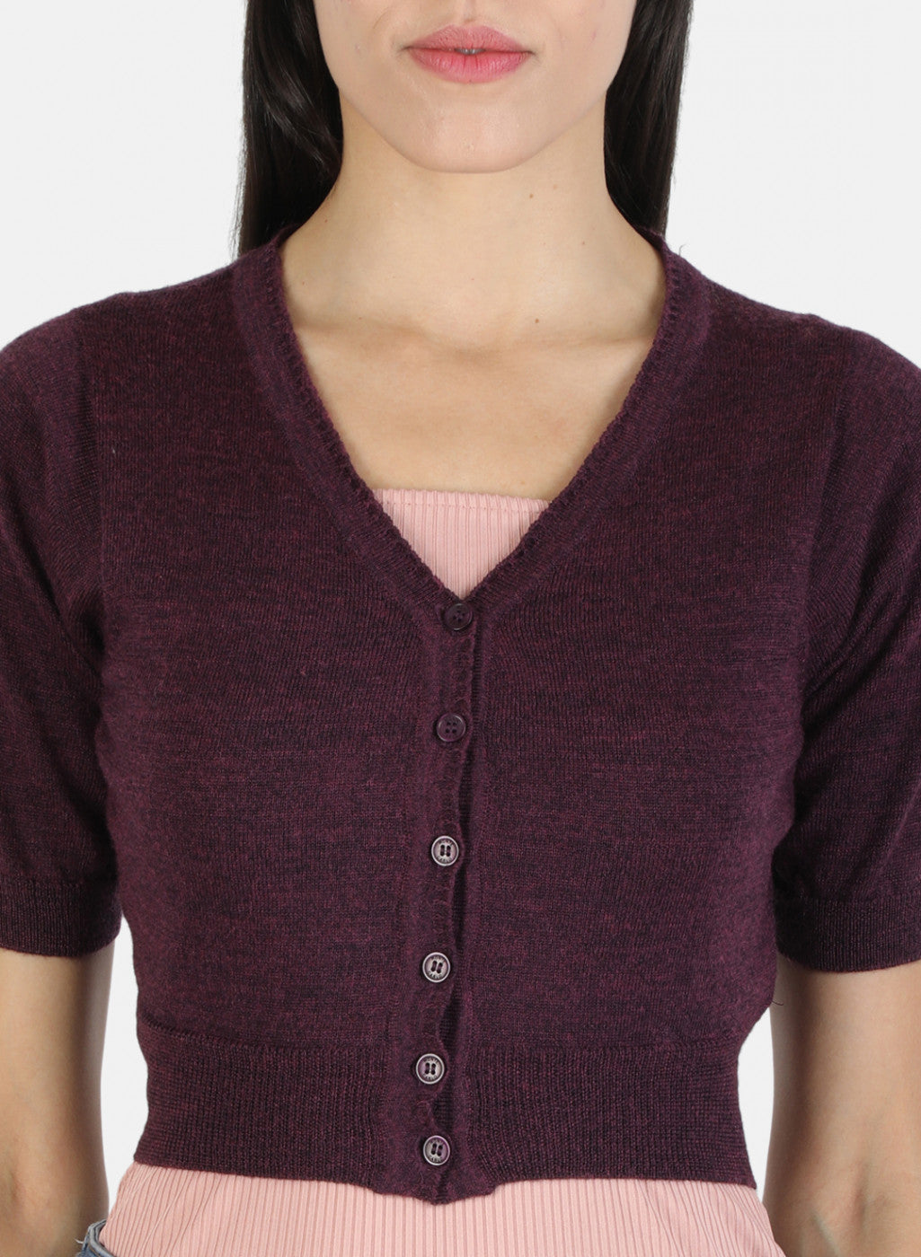 Women Maroon Solid Blouse