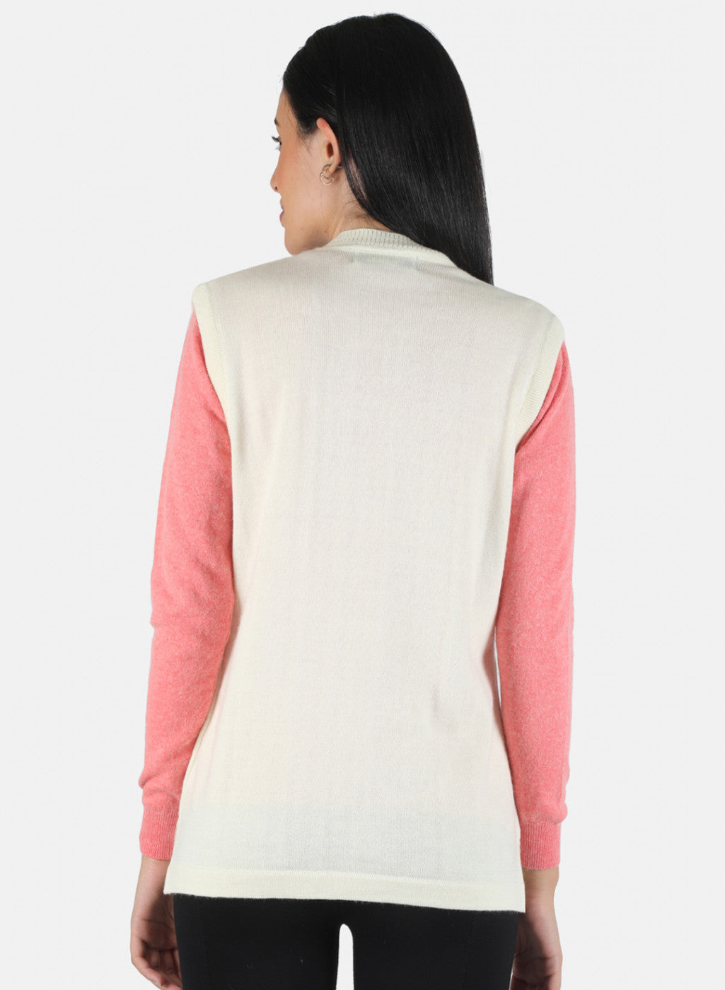 Women Cream Solid Cardigan