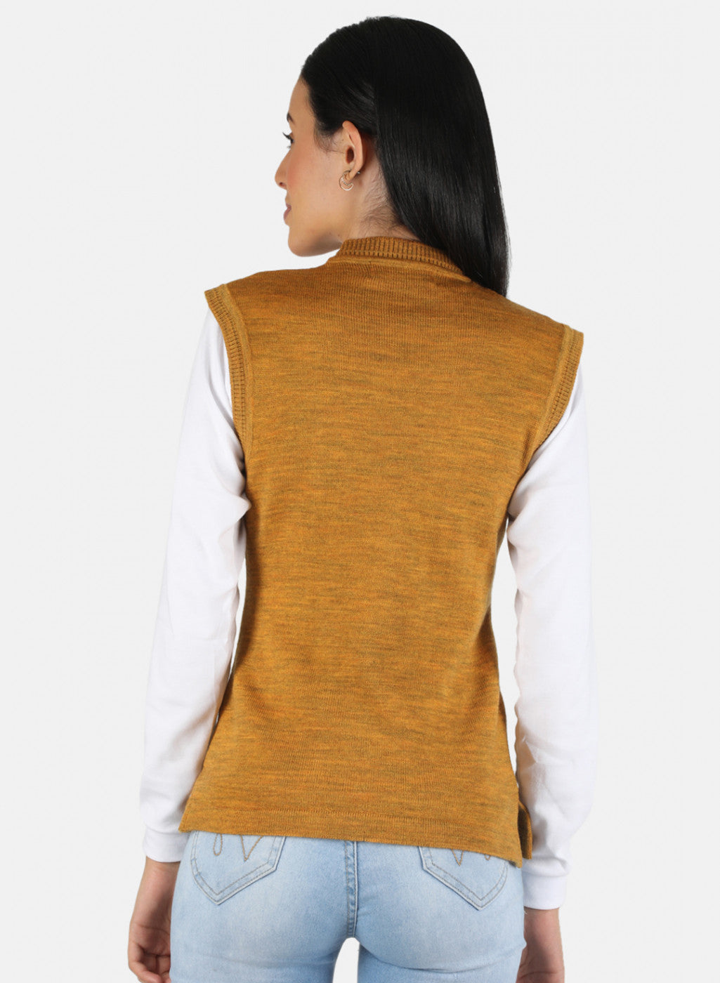 Women Yellow Solid Cardigan