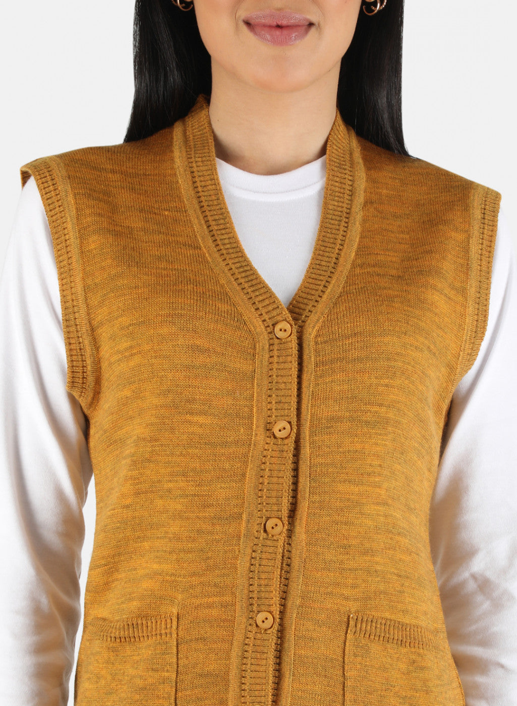 Women Yellow Solid Cardigan