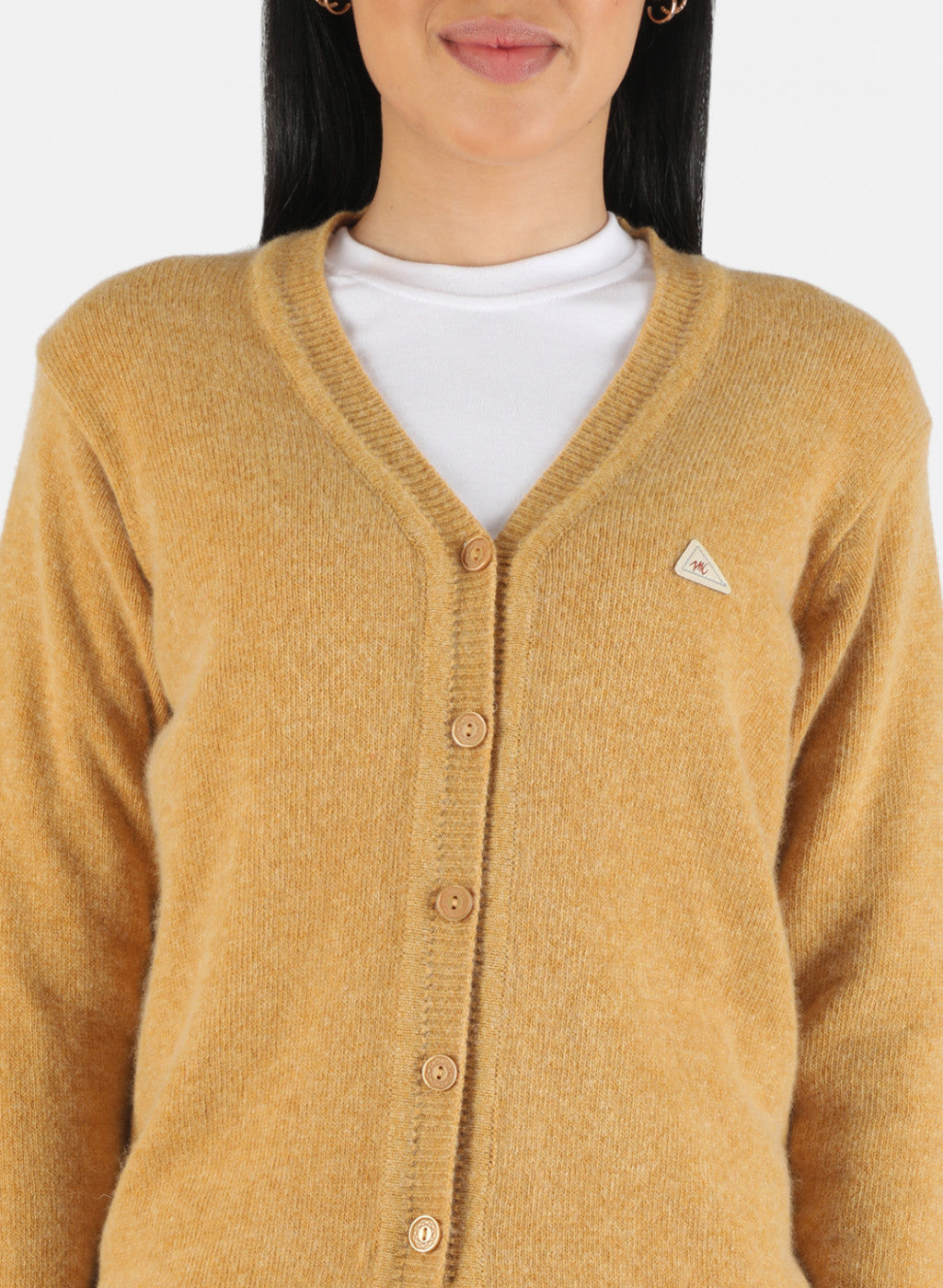 Women Yellow Solid Cardigan