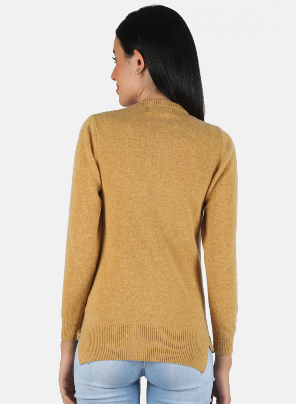 Women Yellow Solid Cardigan