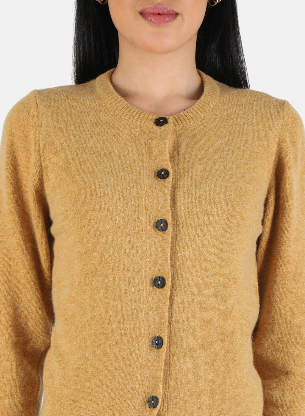 Women Yellow Solid Cardigan