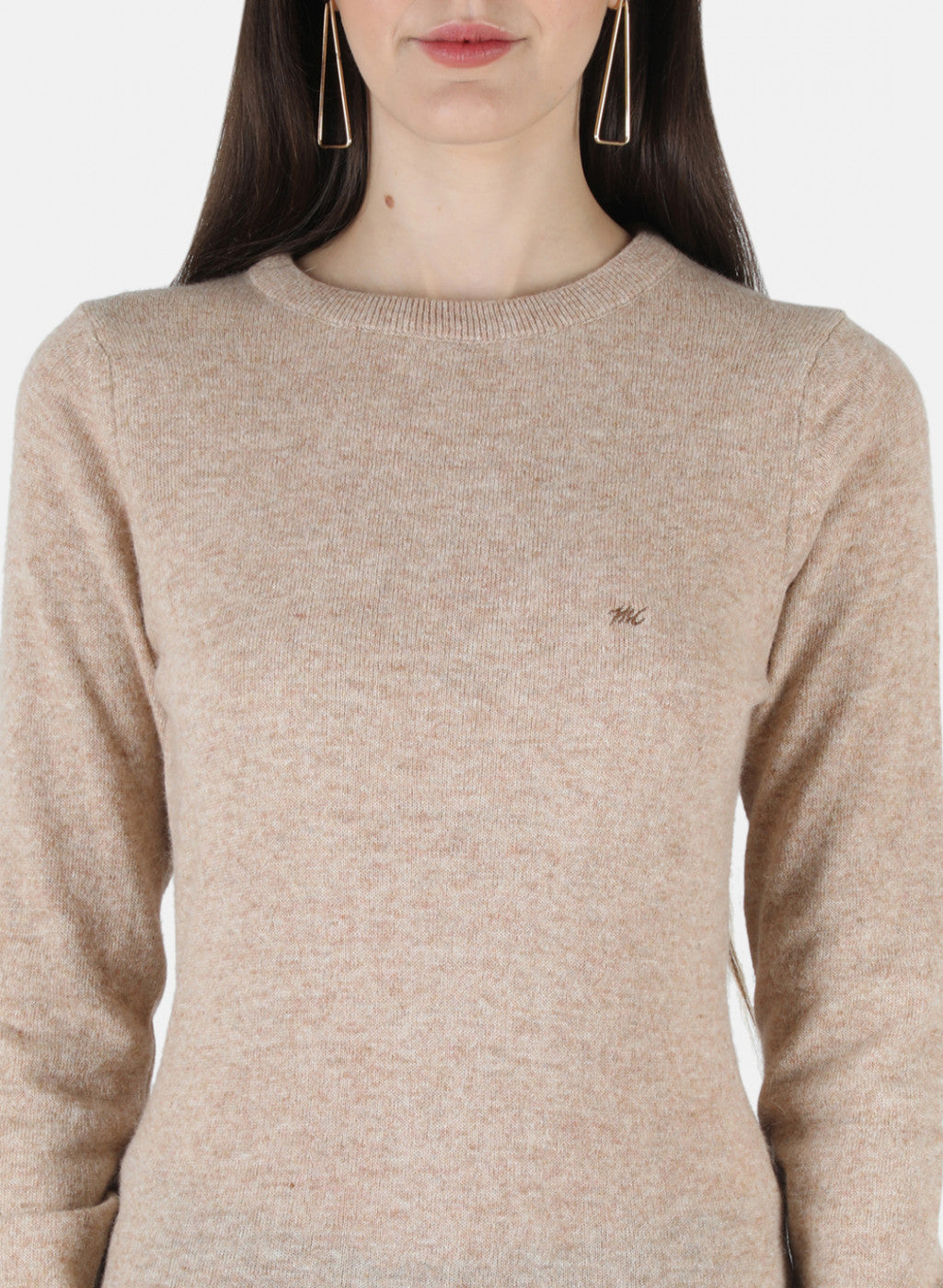 Women Beige Solid Top