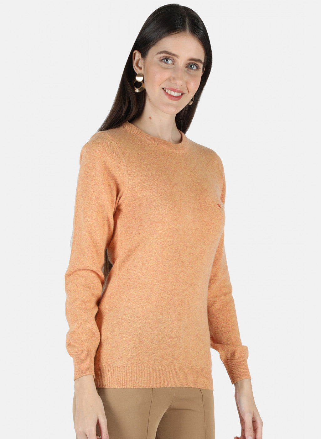 Women Orange Solid Top