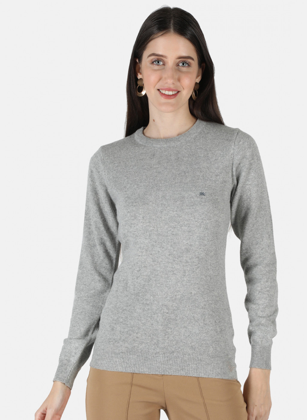 Women Grey Solid Top