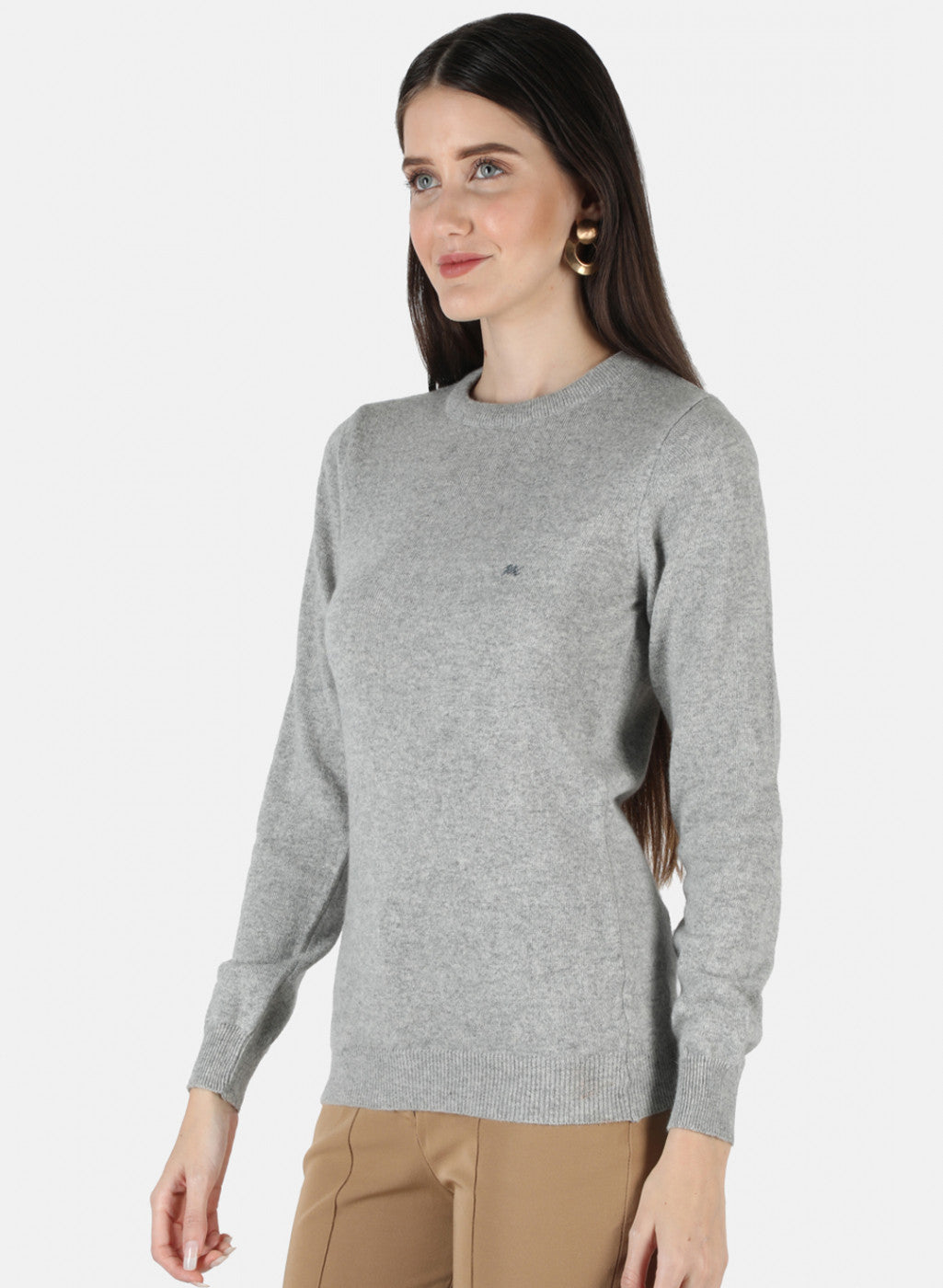 Women Grey Solid Top