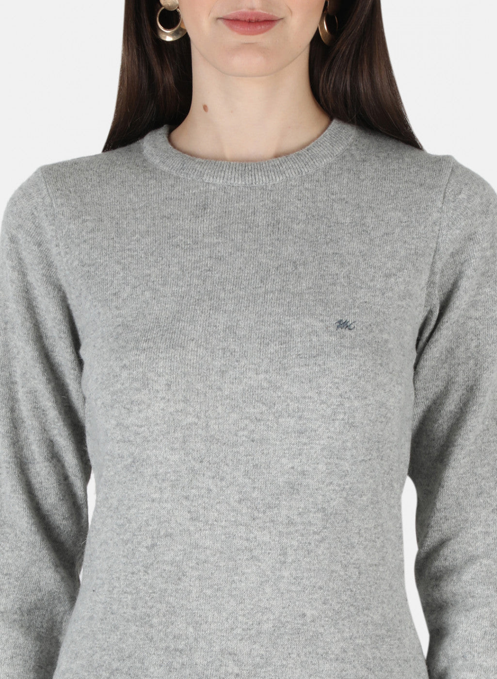 Women Grey Solid Top