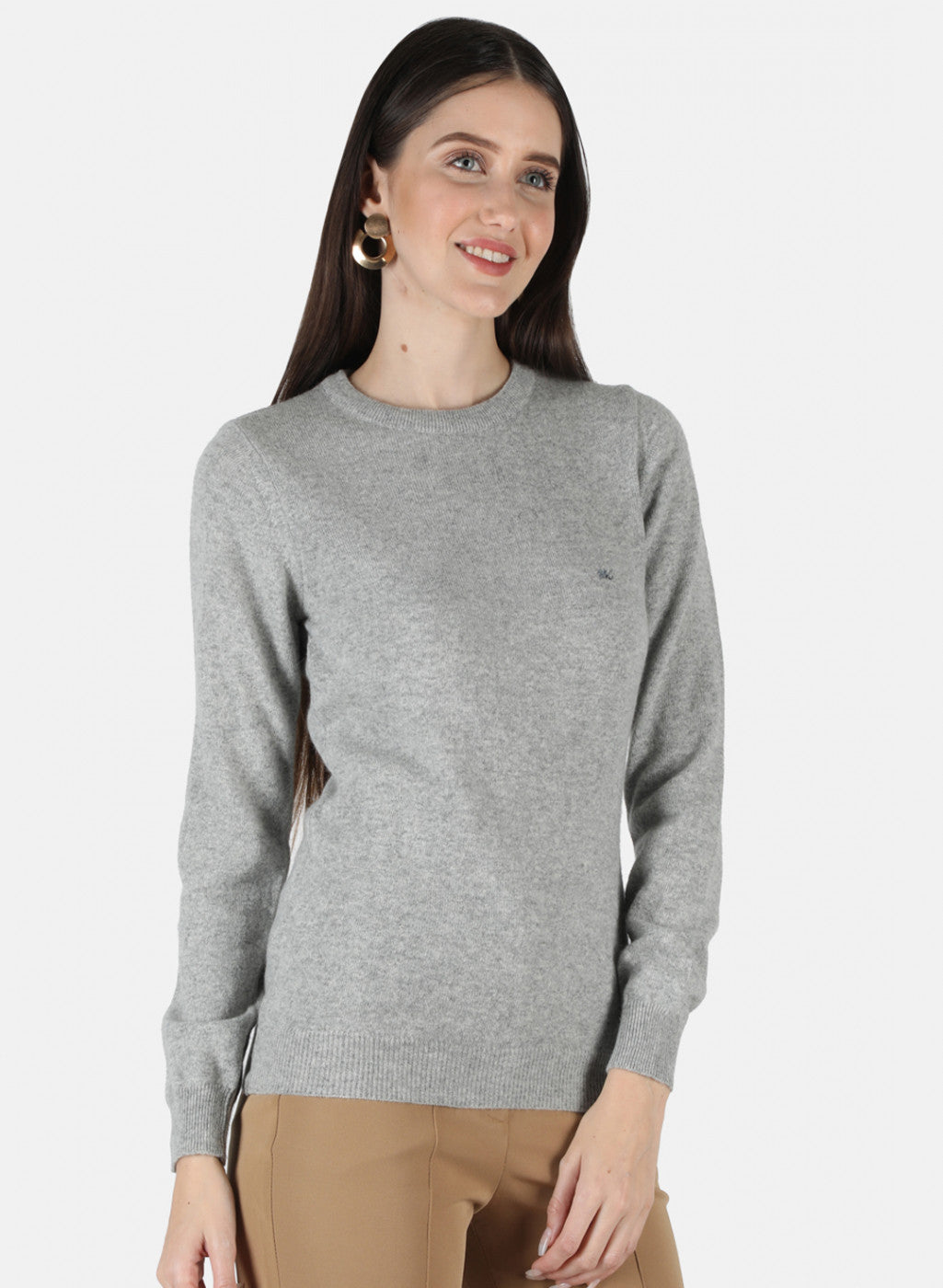 Women Grey Solid Top