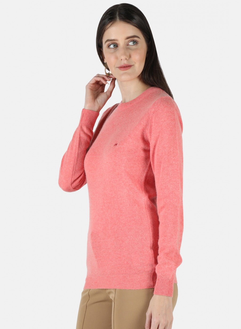 Women Peach Solid Top