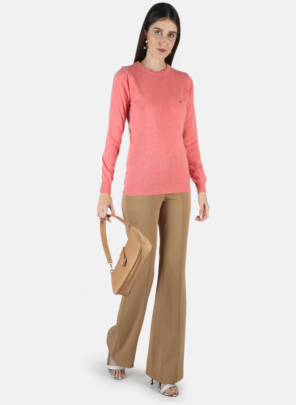 Women Peach Solid Top