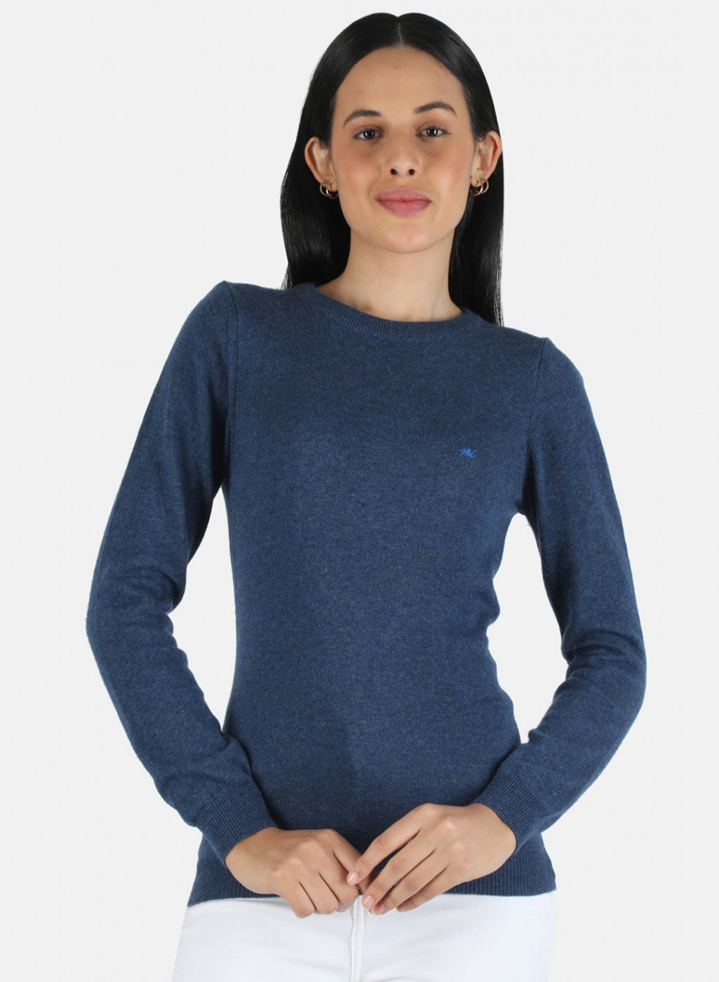 Women Blue Solid Top