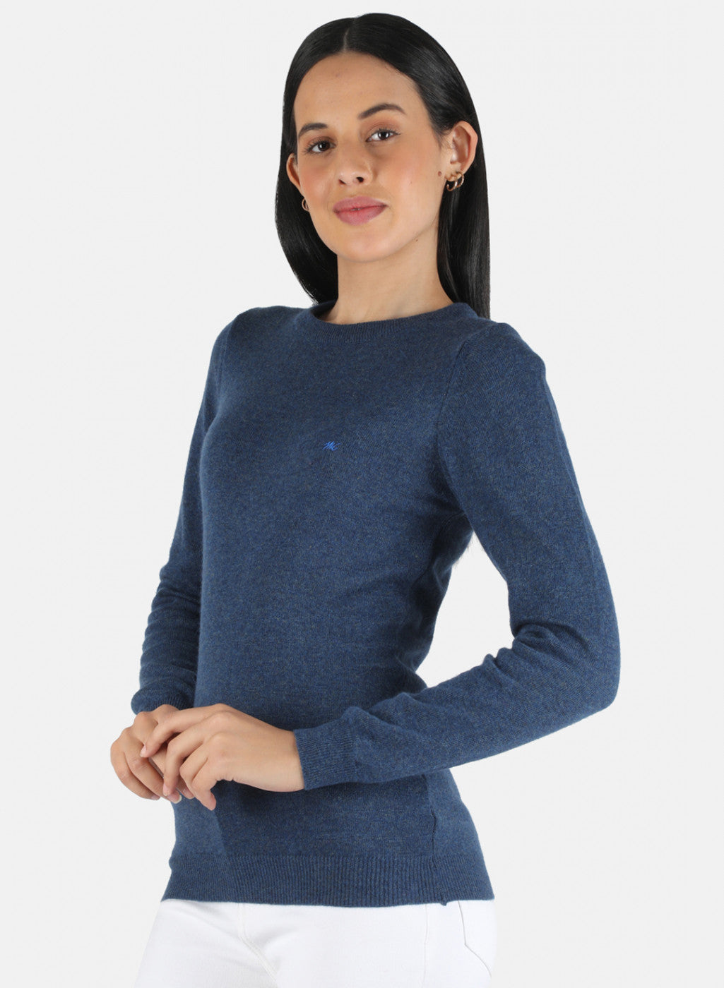 Women Blue Solid Top