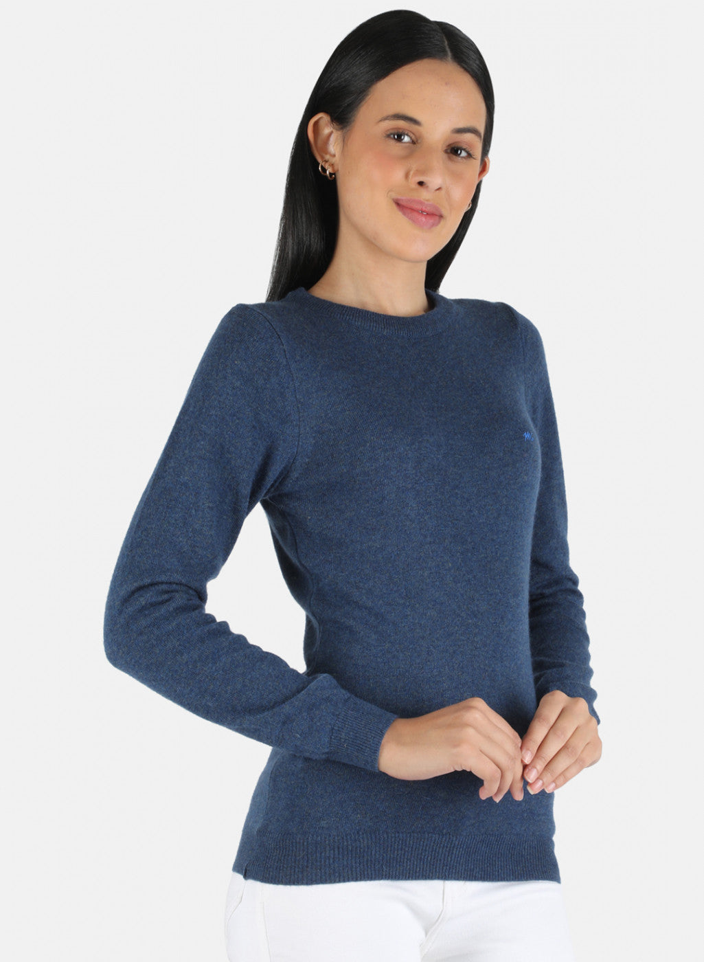 Women Blue Solid Top