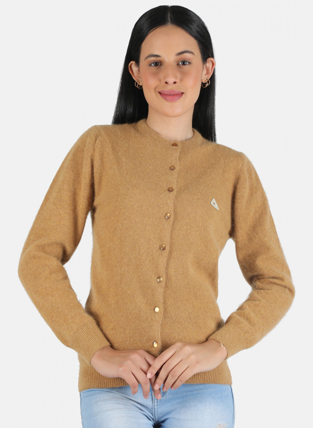 Women Brown Solid Cardigan