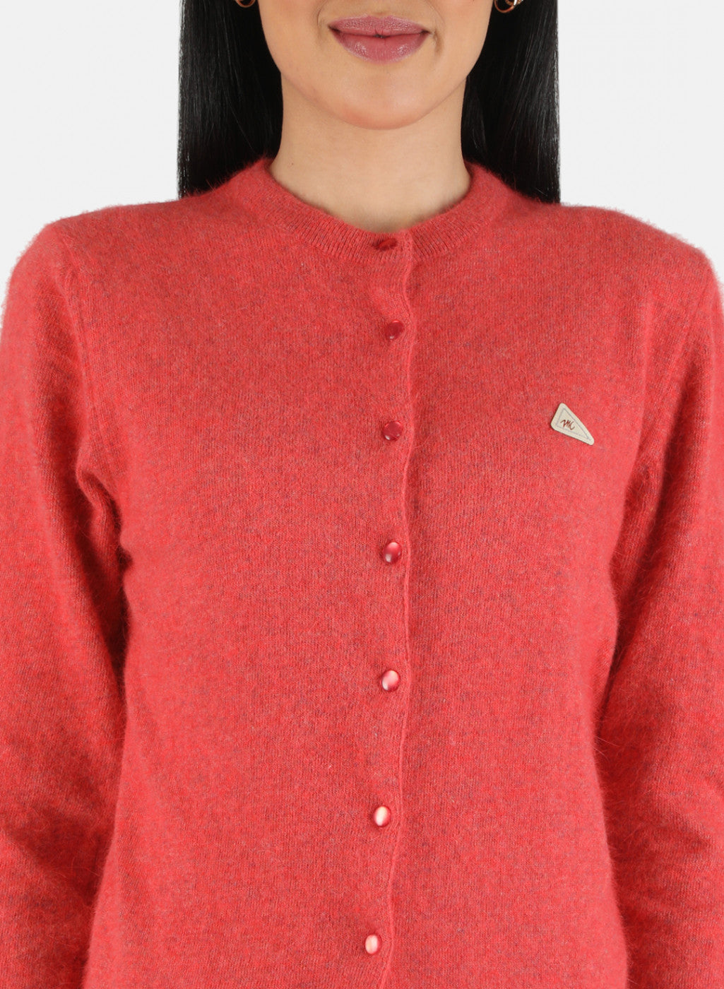 Women Red Solid Cardigan