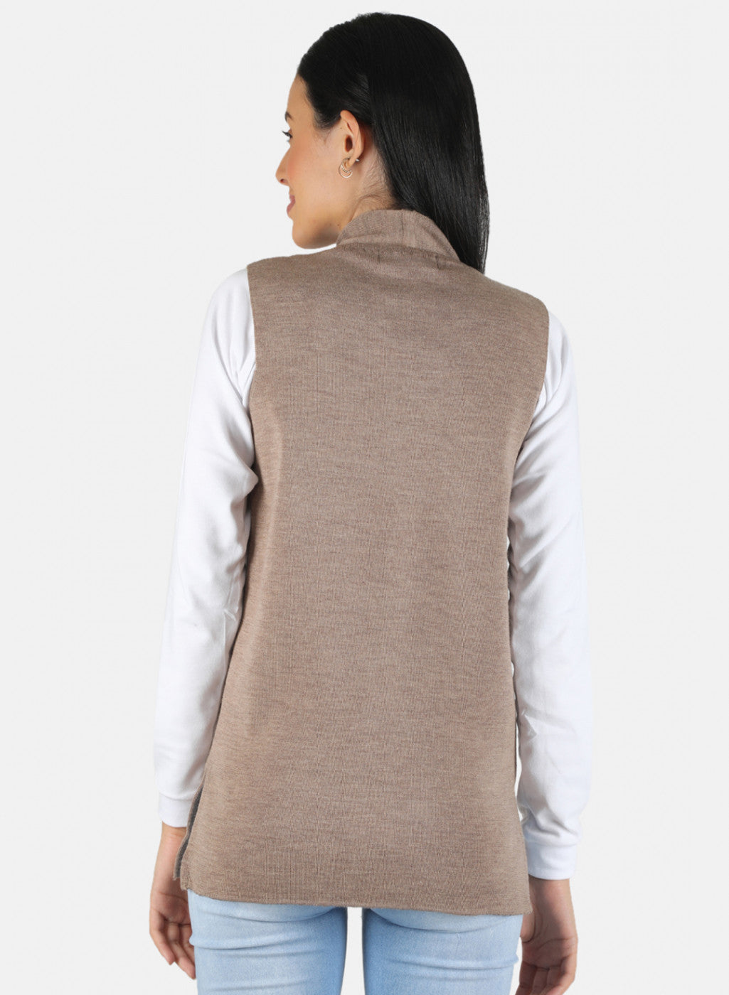 Women Brown Solid Cardigan